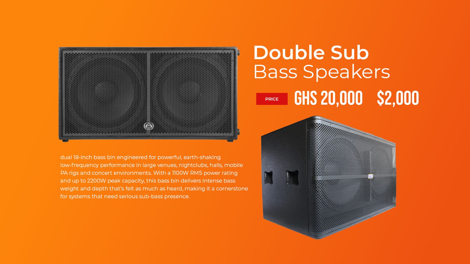 Double Sub Bass Speakers
